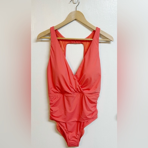 Jantzen Temple Peach Tummy Control One Piece Swimsuit Size 14 NWT - Picture 4 of 7